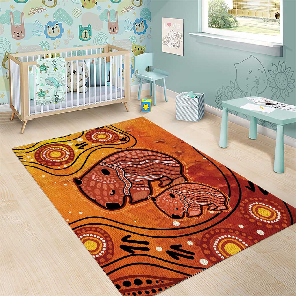 Australia Wombat Area Rug Indigenous Art - Vibe Hoodie Shop