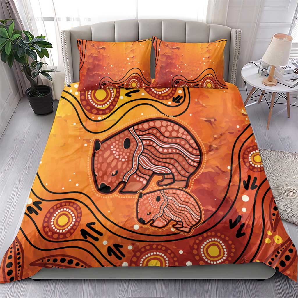 Australia Wombat Bedding Set Indigenous Art - Vibe Hoodie Shop