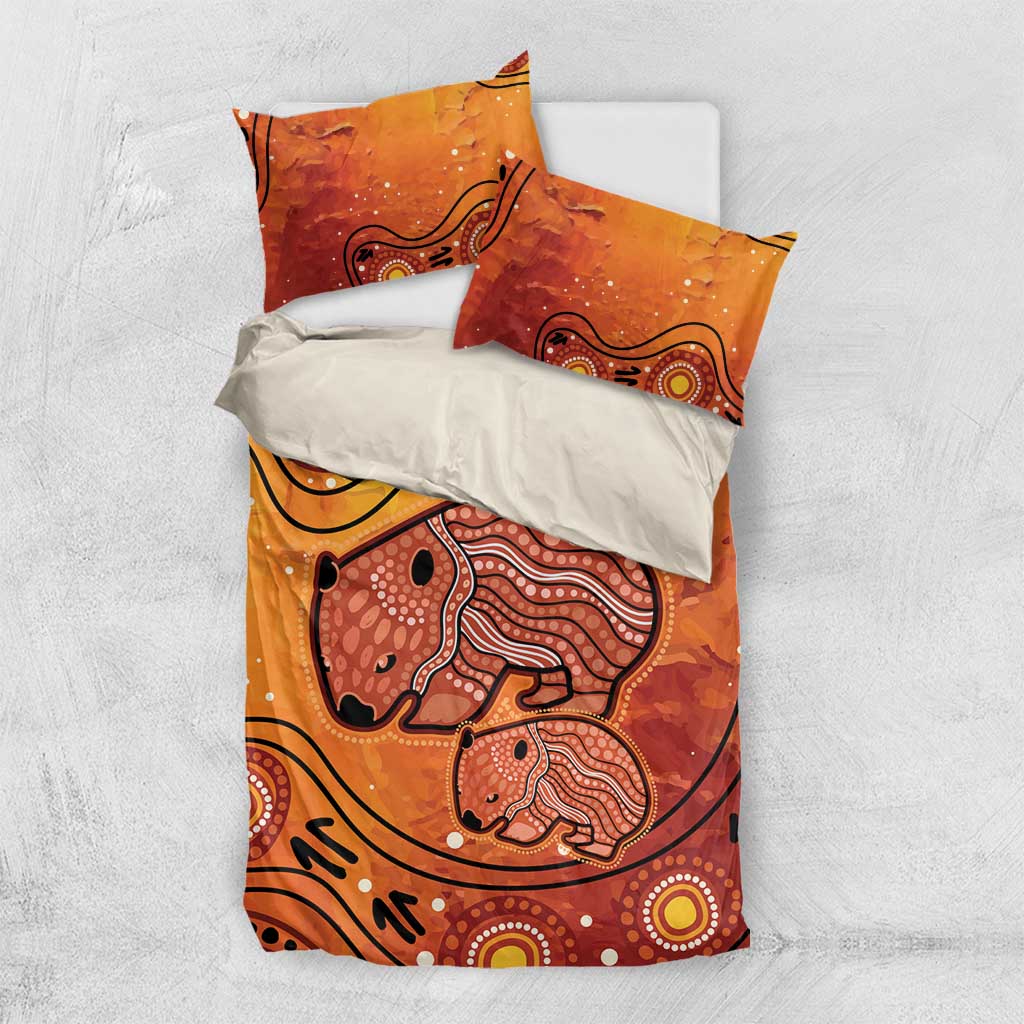 Australia Wombat Bedding Set Indigenous Art - Vibe Hoodie Shop