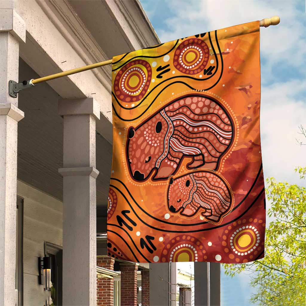 Australia Wombat Garden Flag Indigenous Art - Vibe Hoodie Shop