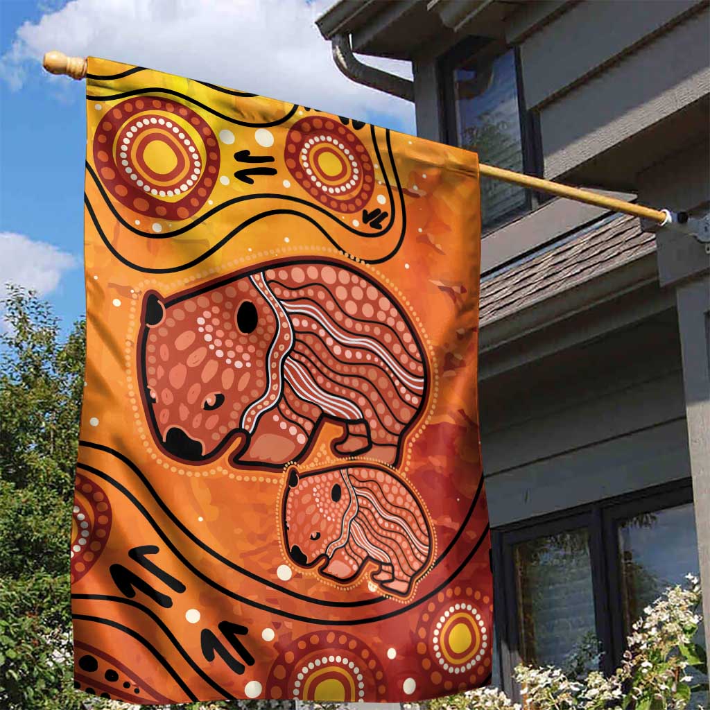 Australia Wombat Garden Flag Indigenous Art - Vibe Hoodie Shop