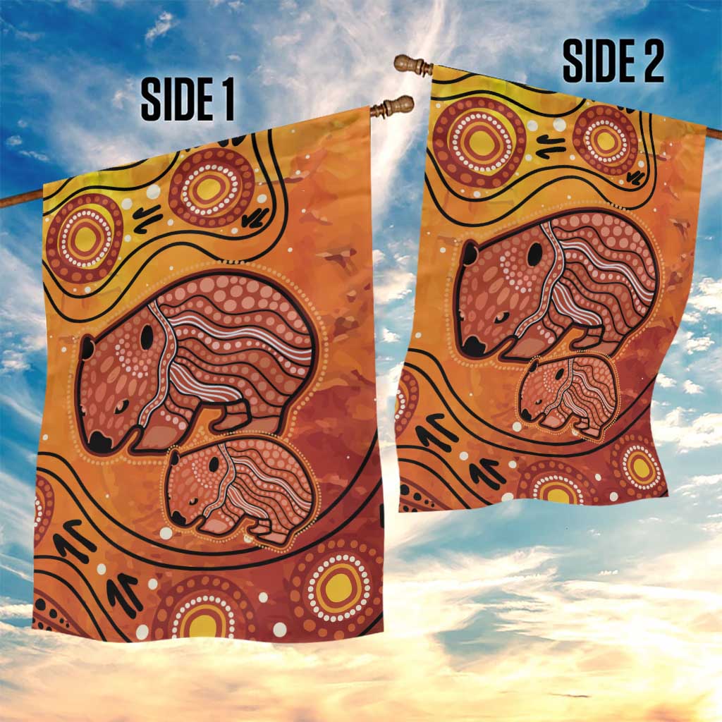 Australia Wombat Garden Flag Indigenous Art - Vibe Hoodie Shop