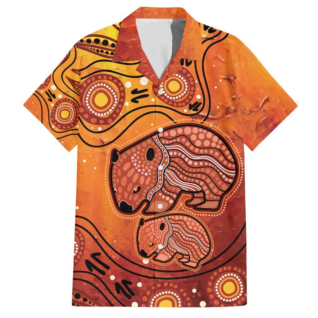 Australia Wombat Hawaiian Shirt Indigenous Art - Vibe Hoodie Shop