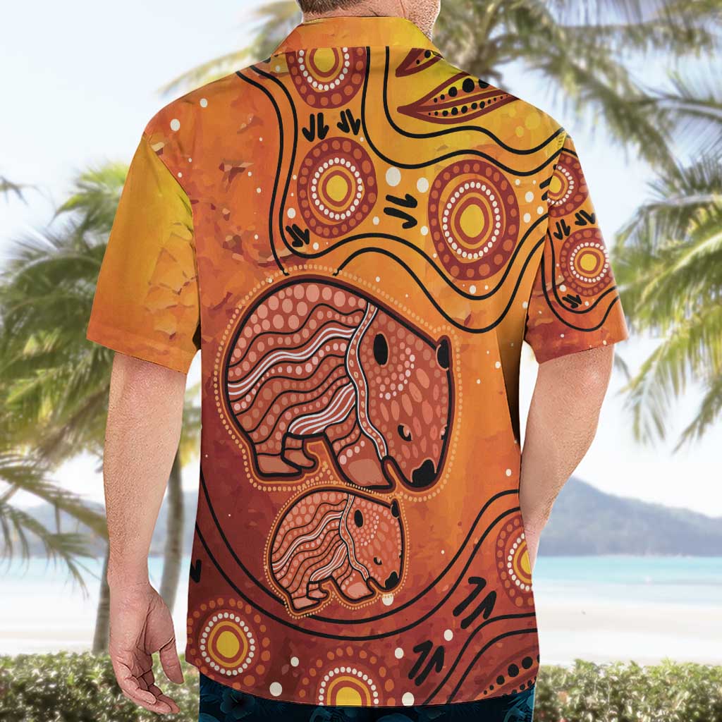 Australia Wombat Hawaiian Shirt Indigenous Art - Vibe Hoodie Shop