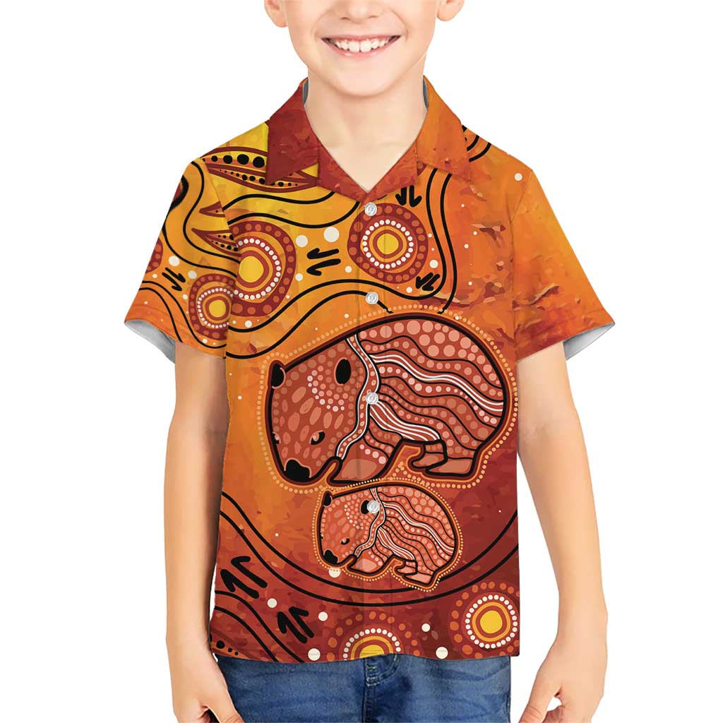 Australia Wombat Hawaiian Shirt Indigenous Art - Vibe Hoodie Shop