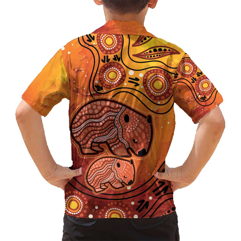 Australia Wombat Hawaiian Shirt Indigenous Art - Vibe Hoodie Shop