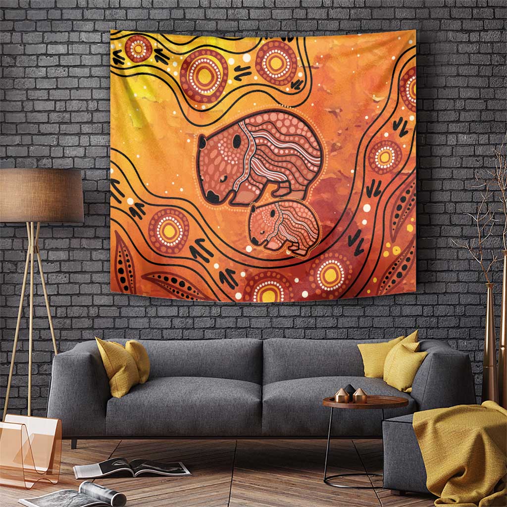 Australia Wombat Tapestry Indigenous Art - Vibe Hoodie Shop