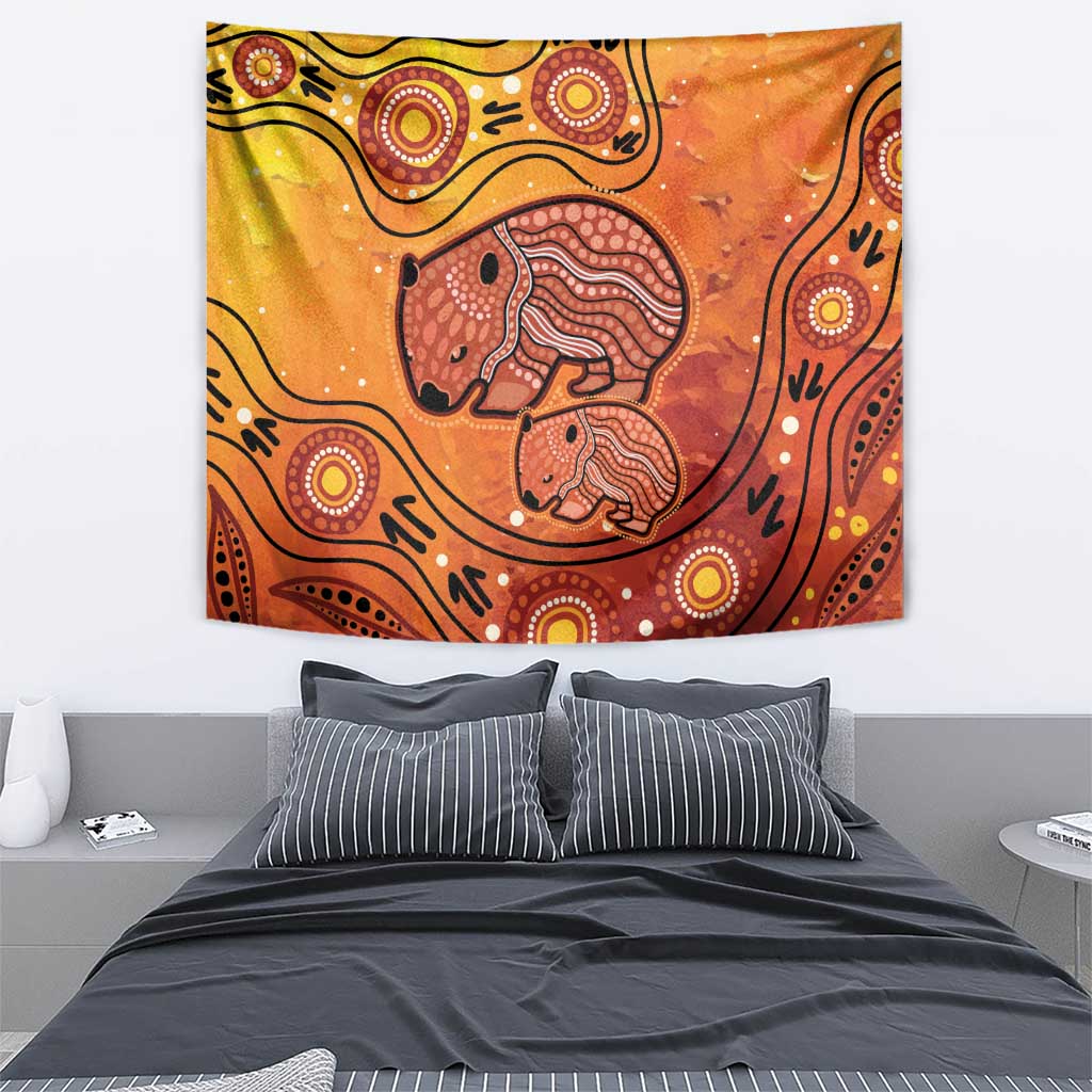 Australia Wombat Tapestry Indigenous Art - Vibe Hoodie Shop