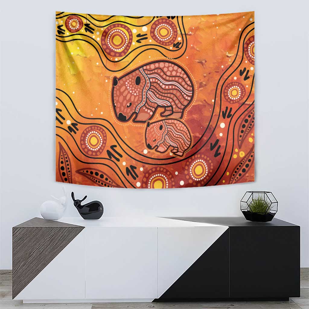 Australia Wombat Tapestry Indigenous Art - Vibe Hoodie Shop