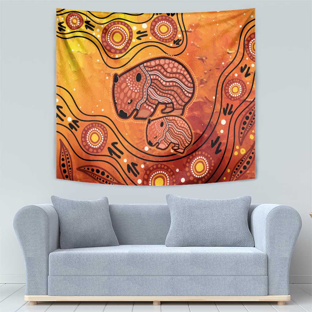 Australia Wombat Tapestry Indigenous Art - Vibe Hoodie Shop