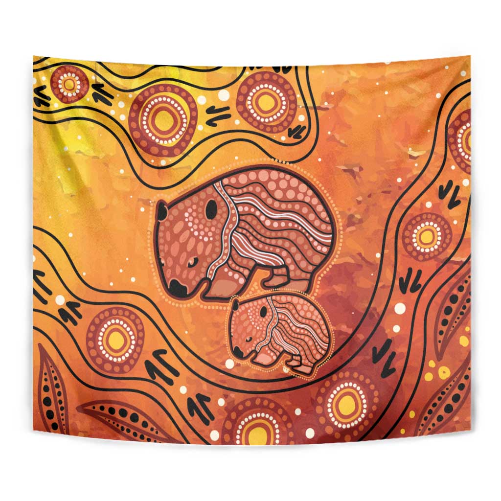 Australia Wombat Tapestry Indigenous Art - Vibe Hoodie Shop