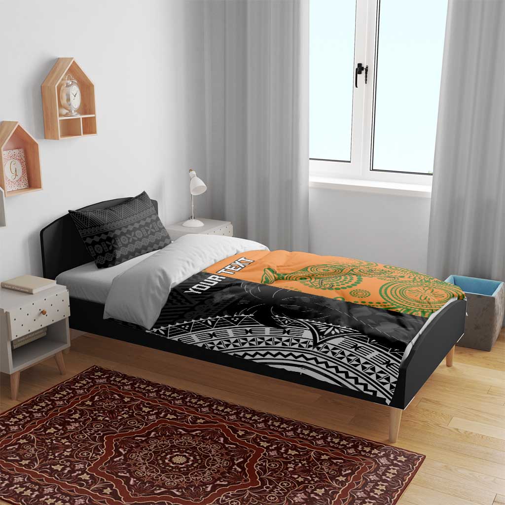Custom Fiji And Australia Rugby Bedding Set Fijian Tapa Pattern With Aussie Aboriginal Art - Vibe Hoodie Shop