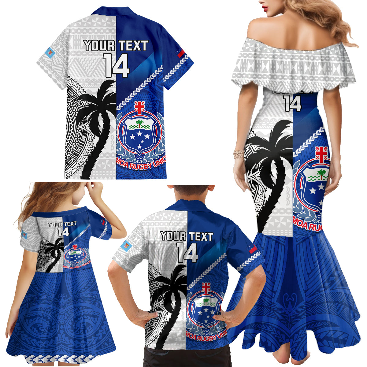 custom-fiji-and-samoa-rugby-family-matching-mermaid-dress-and-hawaiian-shirt-2023-world-cup-samoan-mix-tapa-pattern