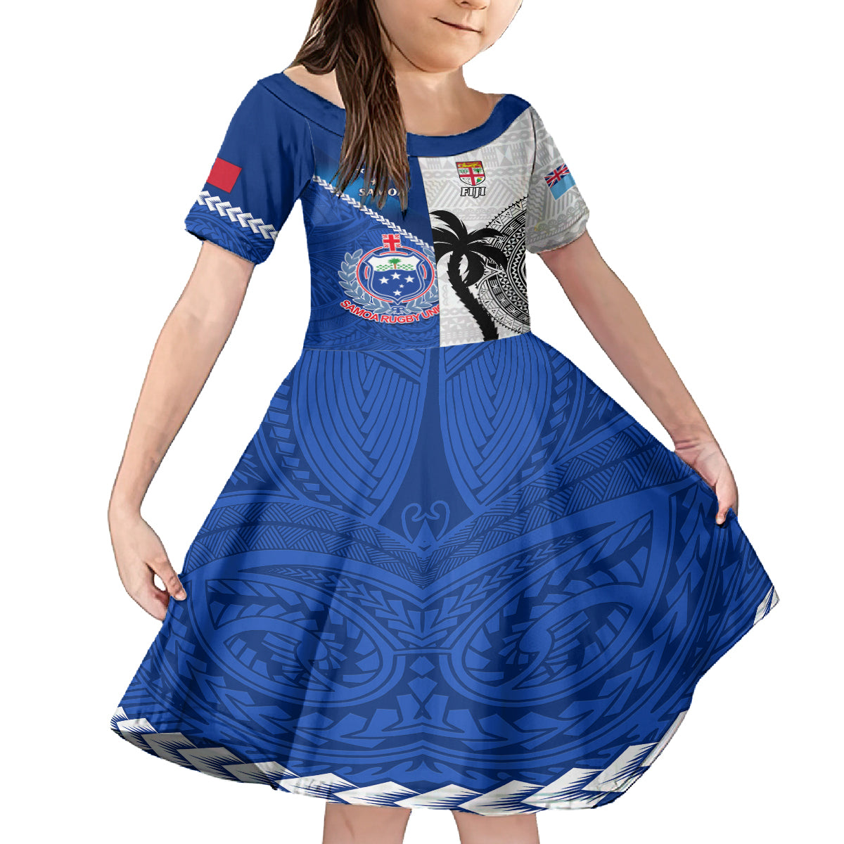 custom-fiji-and-samoa-rugby-family-matching-off-shoulder-long-sleeve-dress-and-hawaiian-shirt-2023-world-cup-samoan-mix-tapa-pattern