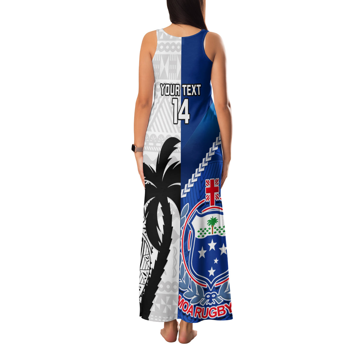 custom-fiji-and-samoa-rugby-family-matching-tank-maxi-dress-and-hawaiian-shirt-2023-world-cup-samoan-mix-tapa-pattern