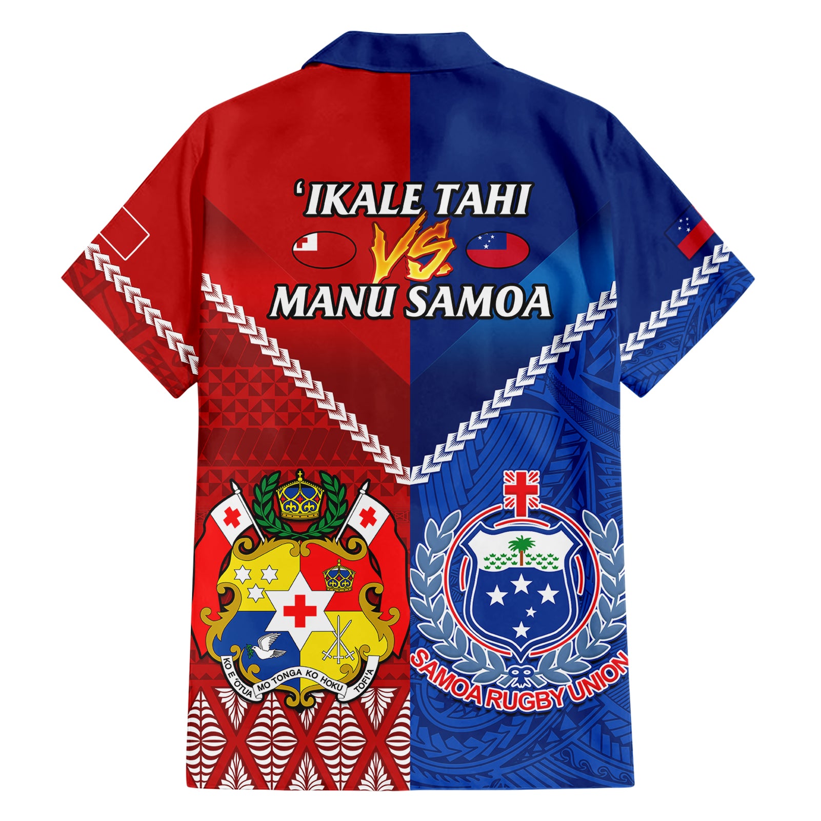 Samoa And Tonga Rugby Hawaiian Shirt 2023 World Cup Manu Samoa With Ikale Tahi - Vibe Hoodie Shop
