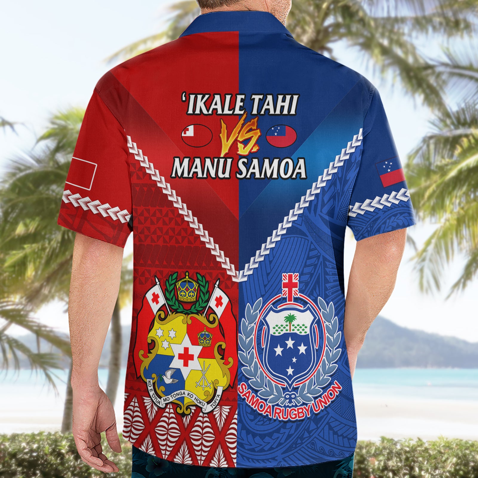 Samoa And Tonga Rugby Hawaiian Shirt 2023 World Cup Manu Samoa With Ikale Tahi - Vibe Hoodie Shop