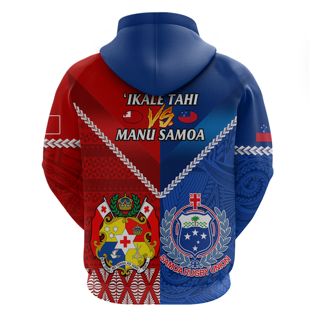 Samoa And Tonga Rugby Hoodie 2023 World Cup Manu Samoa With Ikale Tahi - Vibe Hoodie Shop