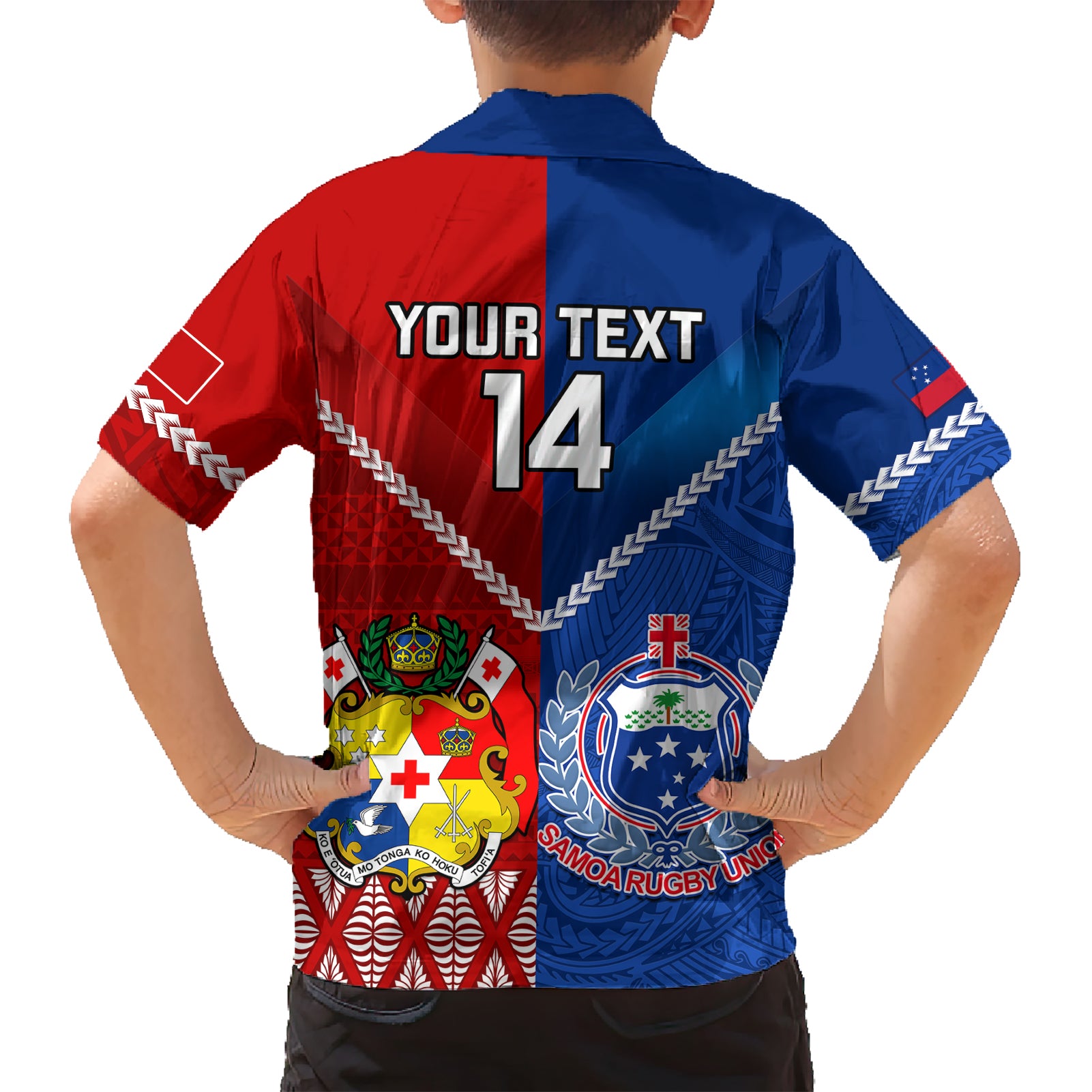 Custom Samoa And Tonga Rugby Hawaiian Shirt 2023 World Cup Manu Samoa With Ikale Tahi - Vibe Hoodie Shop