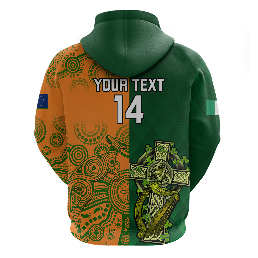 Custom Australia And Ireland Rugby Hoodie 2023 World Cup Walllabies With Shamrocks - Vibe Hoodie Shop