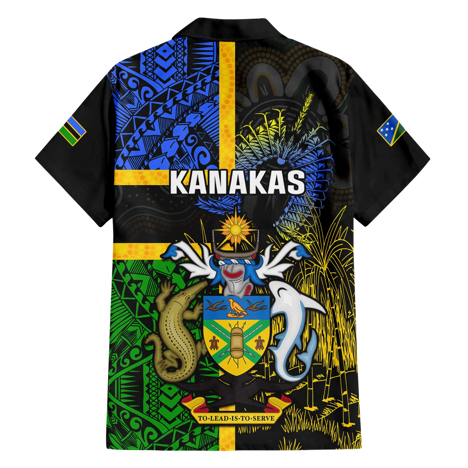 South Sea Islanders Hawaiian Shirt Kanakas With Solomon Islands Coat Of Arms - Vibe Hoodie Shop