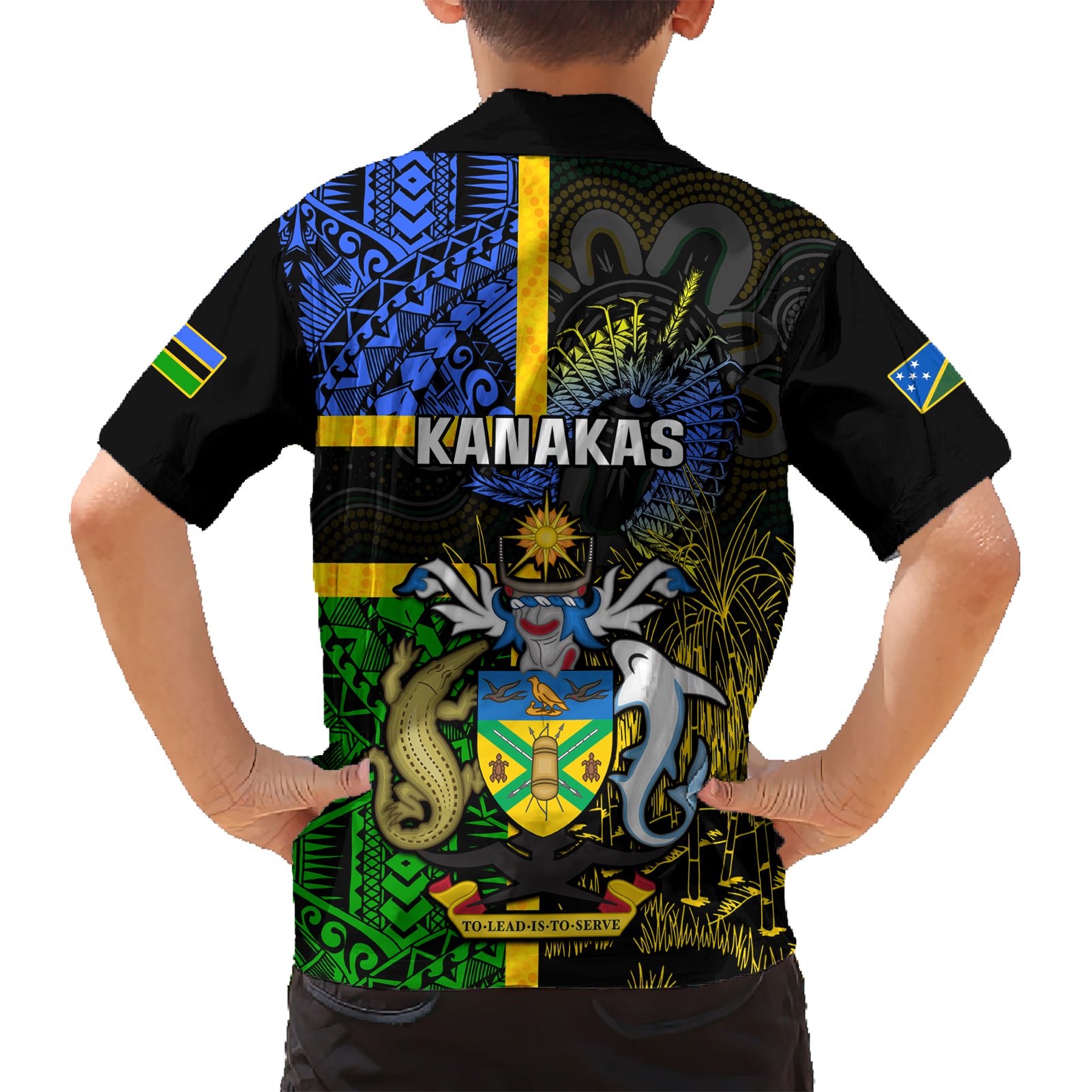 South Sea Islanders Hawaiian Shirt Kanakas With Solomon Islands Coat Of Arms - Vibe Hoodie Shop