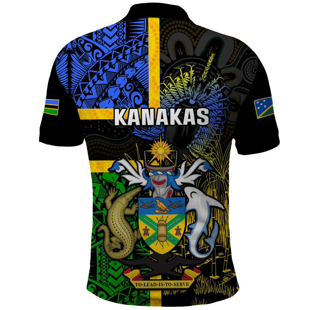 South Sea Islanders Polo Shirt Kanakas With Solomon Islands Coat Of Arms - Vibe Hoodie Shop