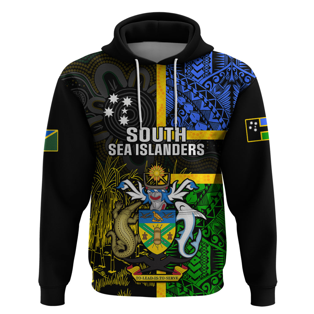 Personalised South Sea Islanders Hoodie Kanakas With Solomon Islands Coat Of Arms - Vibe Hoodie Shop