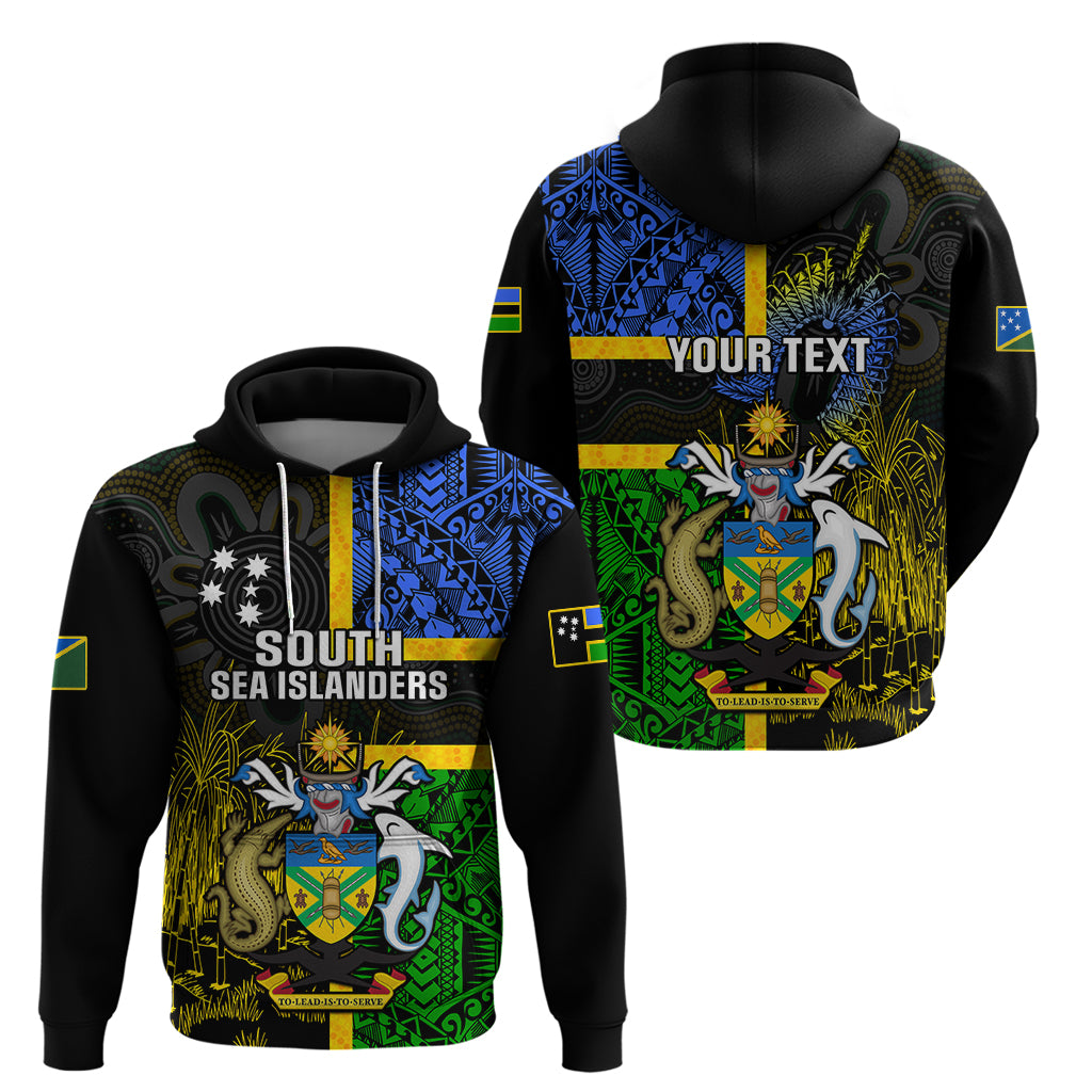 Personalised South Sea Islanders Hoodie Kanakas With Solomon Islands Coat Of Arms - Vibe Hoodie Shop