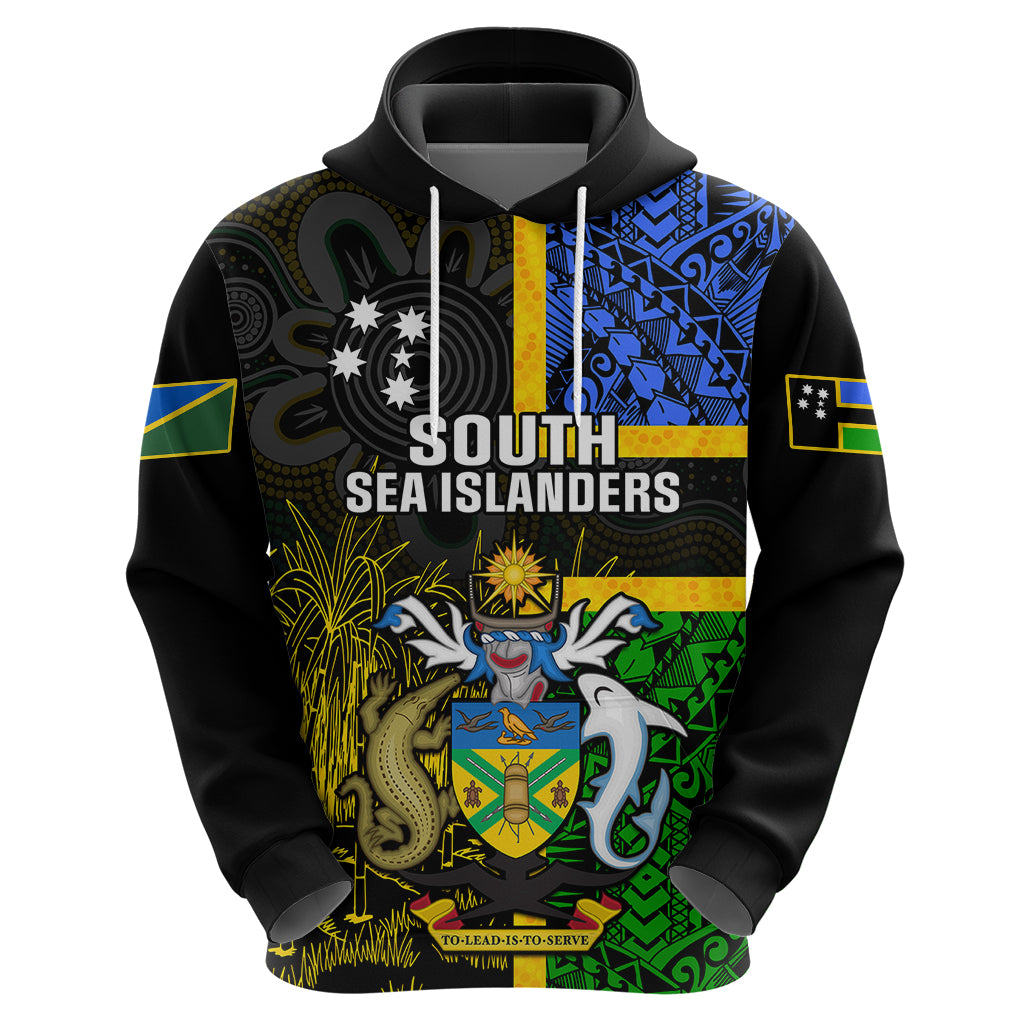 Personalised South Sea Islanders Hoodie Kanakas With Solomon Islands Coat Of Arms - Vibe Hoodie Shop