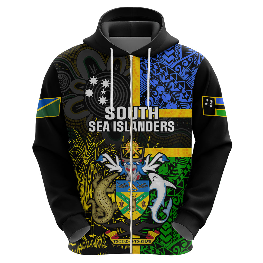 Personalised South Sea Islanders Hoodie Kanakas With Solomon Islands Coat Of Arms - Vibe Hoodie Shop