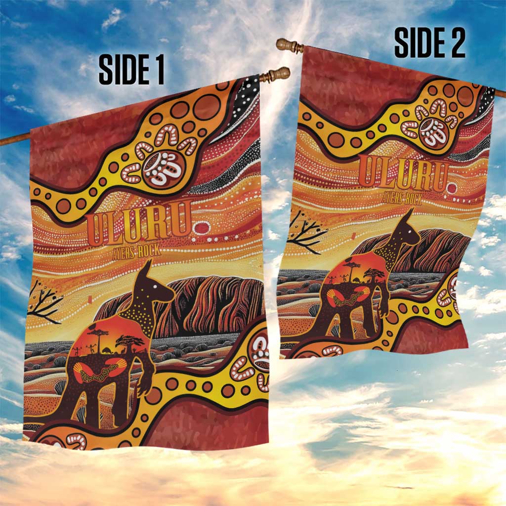 Northern Territory Uluru Garden Flag Ayers Rock Kangaroo Aboriginal Art - Vibe Hoodie Shop