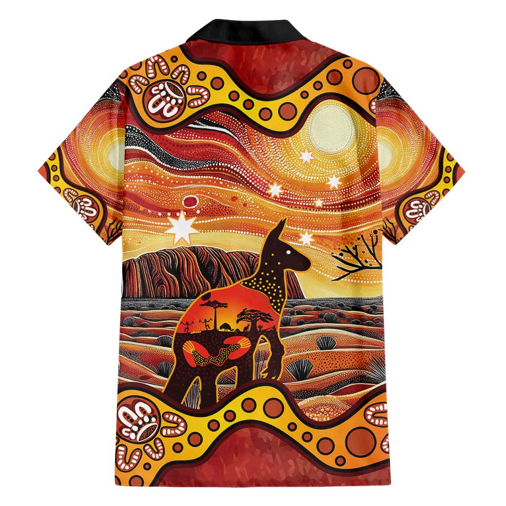 Northern Territory Uluru Hawaiian Shirt Ayers Rock Kangaroo Aboriginal Art - Vibe Hoodie Shop