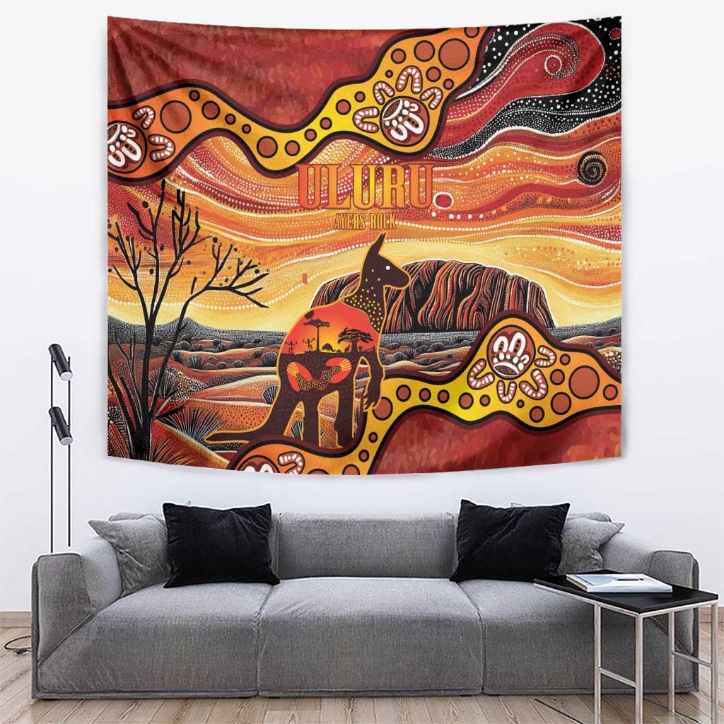 Northern Territory Uluru Tapestry Ayers Rock Kangaroo Aboriginal Art - Vibe Hoodie Shop