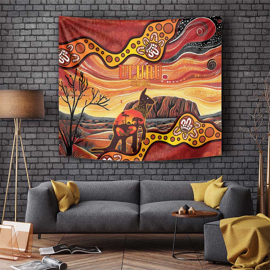 Northern Territory Uluru Tapestry Ayers Rock Kangaroo Aboriginal Art - Vibe Hoodie Shop