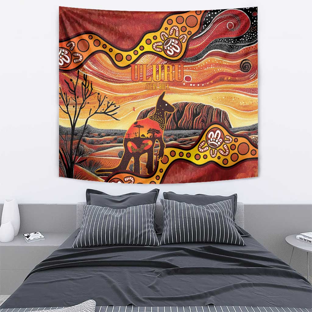 Northern Territory Uluru Tapestry Ayers Rock Kangaroo Aboriginal Art - Vibe Hoodie Shop