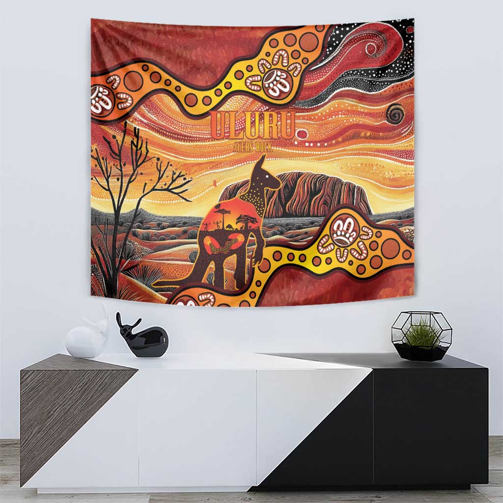 Northern Territory Uluru Tapestry Ayers Rock Kangaroo Aboriginal Art - Vibe Hoodie Shop