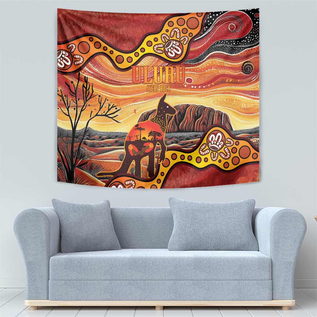 Northern Territory Uluru Tapestry Ayers Rock Kangaroo Aboriginal Art - Vibe Hoodie Shop