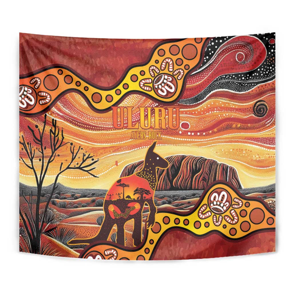 Northern Territory Uluru Tapestry Ayers Rock Kangaroo Aboriginal Art - Vibe Hoodie Shop