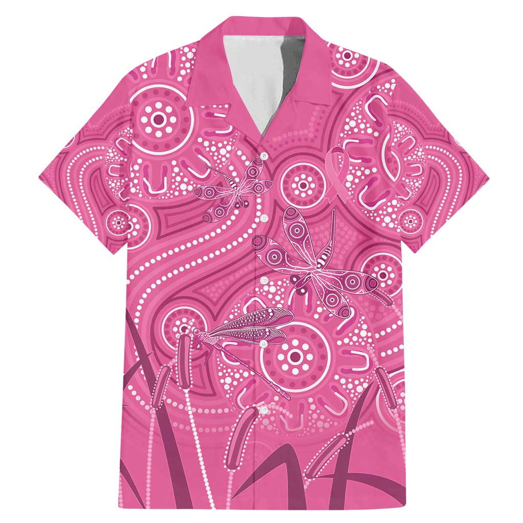 Australia Indigenous Pink Month Family Matching Mermaid Dress and Hawaiian Shirt Breast Cancer Aboriginal Dragonflies Ribbon - Vibe Hoodie