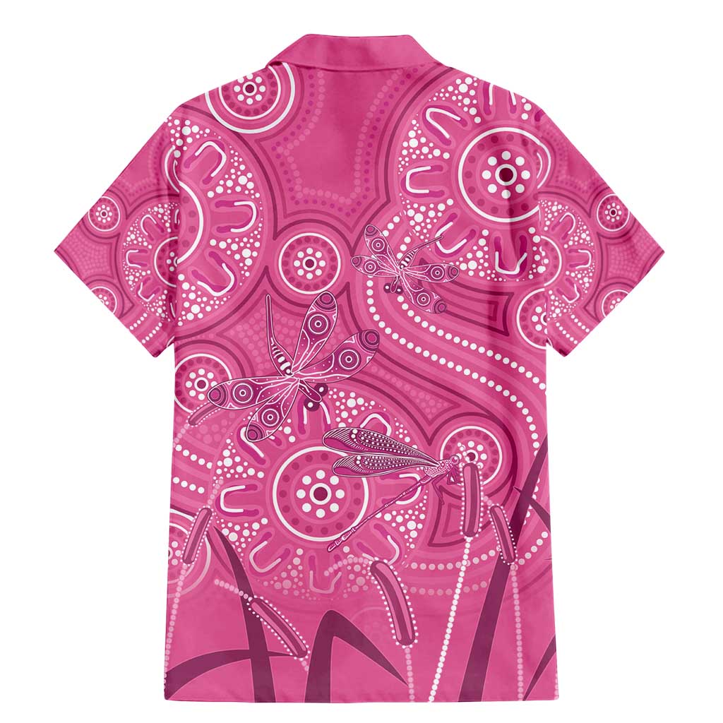 Australia Indigenous Pink Month Family Matching Mermaid Dress and Hawaiian Shirt Breast Cancer Aboriginal Dragonflies Ribbon - Vibe Hoodie