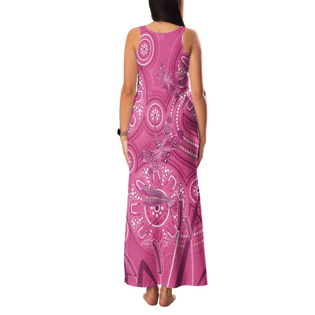 Australia Indigenous Pink Month Family Matching Tank Maxi Dress and Hawaiian Shirt Breast Cancer Aboriginal Dragonflies Ribbon - Vibe Hoodie