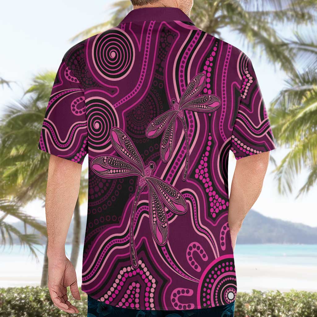 Australia Breast Cancer Awareness Hawaiian Shirt Pink Dragonflies Aboriginal Art - Vibe Hoodie