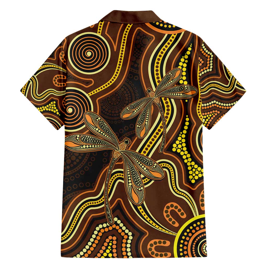 Orange Indigenous Dragonfly Australia Family Matching Summer Maxi Dress and Hawaiian Shirt Aboriginal Art - Vibe Hoodie