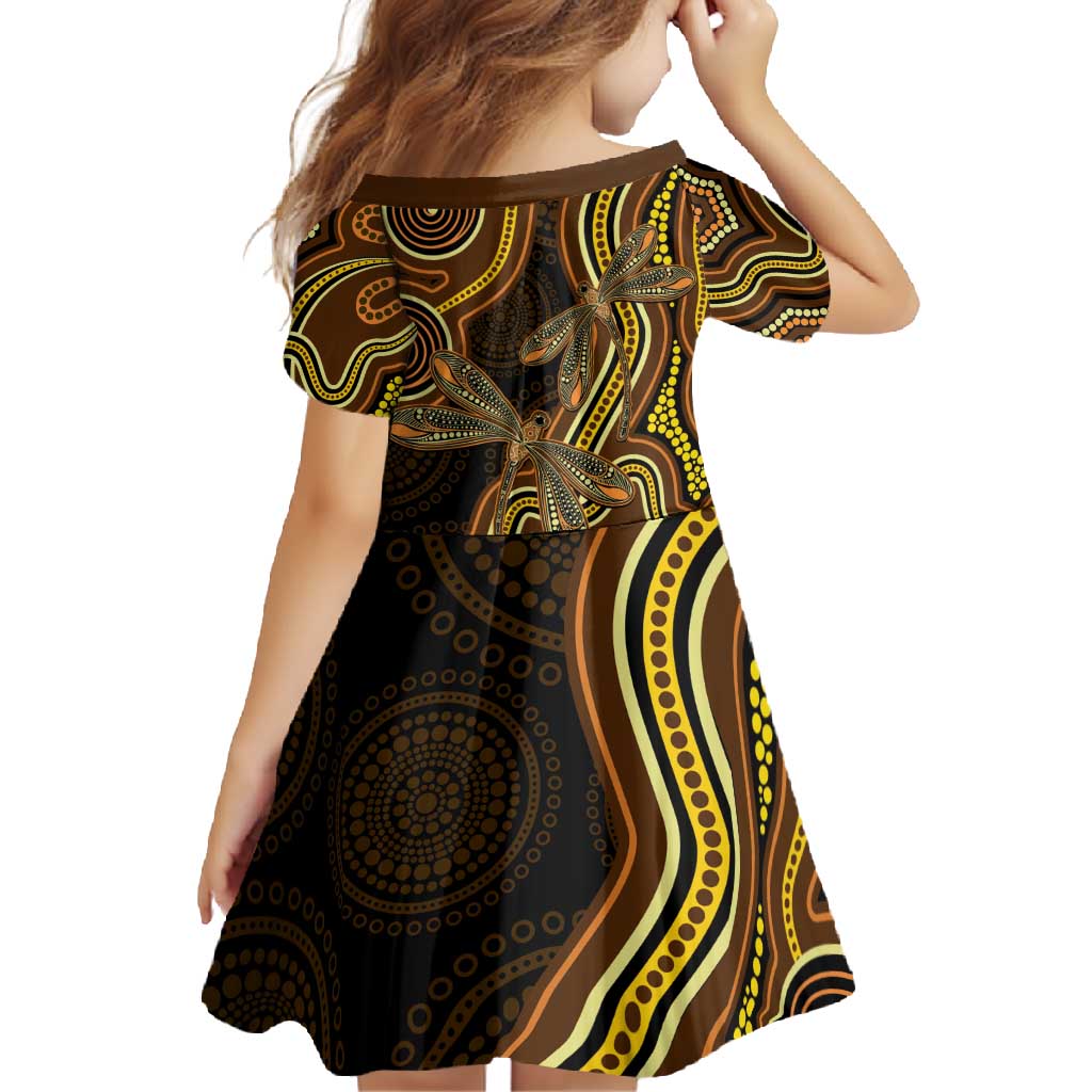 Orange Indigenous Dragonfly Australia Family Matching Tank Maxi Dress and Hawaiian Shirt Aboriginal Art - Vibe Hoodie