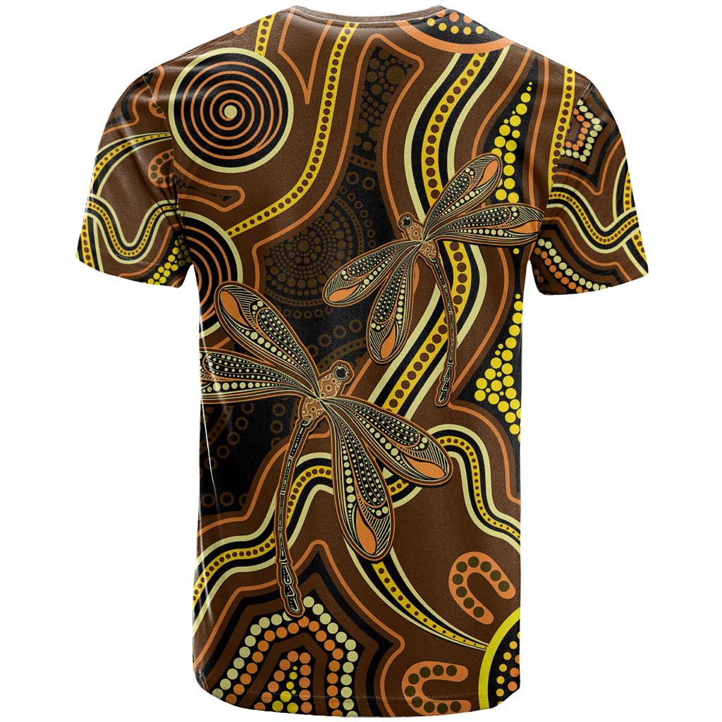 Orange Indigenous Dragonfly Australia T Shirt Aboriginal Art - Vibe Hoodie