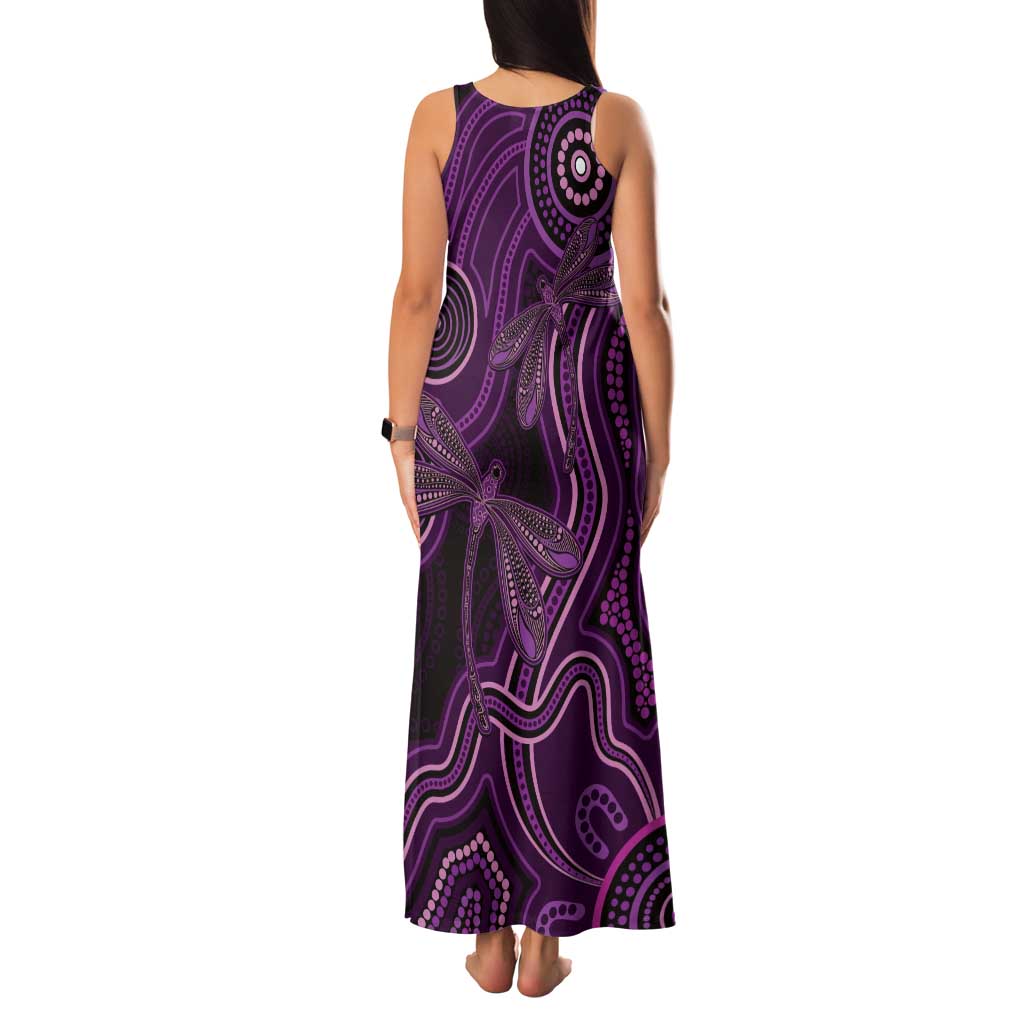 Purple Indigenous Dragonfly Australia Family Matching Tank Maxi Dress and Hawaiian Shirt Aboriginal Art - Vibe Hoodie