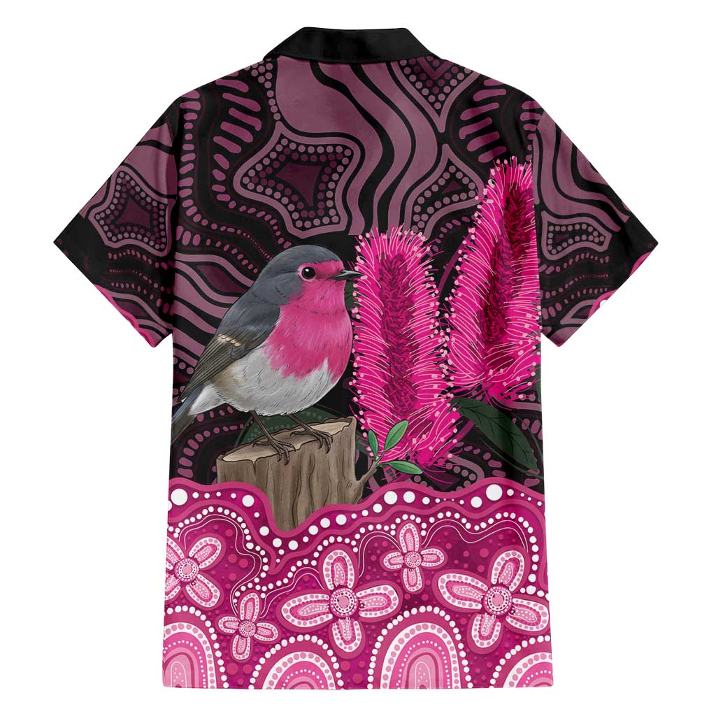Australia Indigenous Family Matching Puletasi and Hawaiian Shirt Breast Cancer Pink Robin Bottlebrush Aboriginal Art - Vibe Hoodie