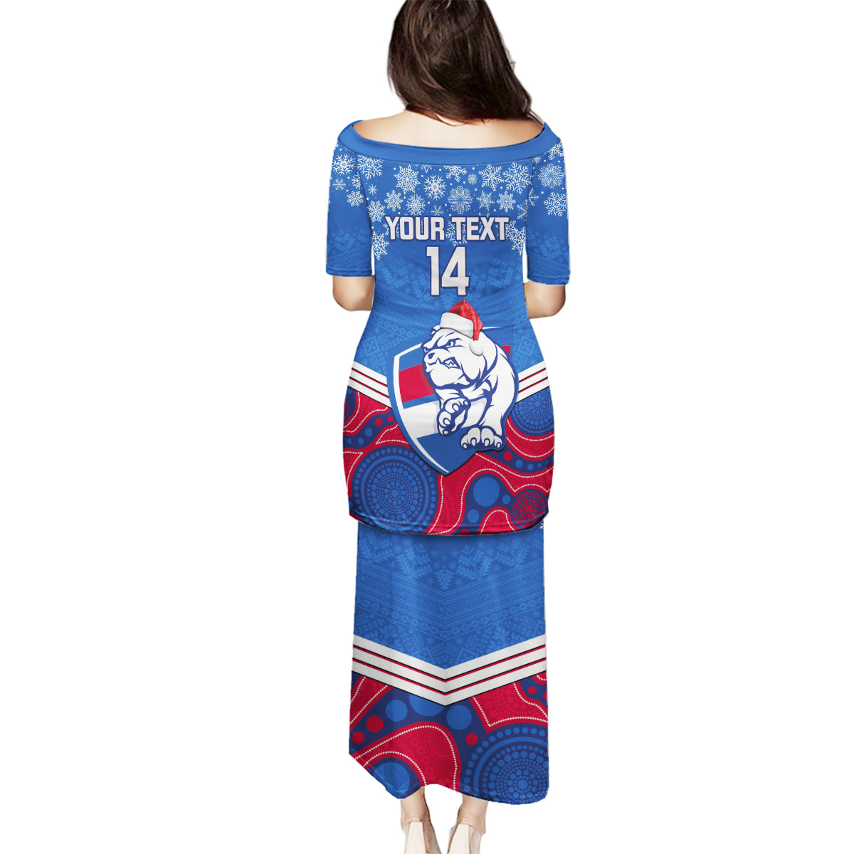 custom-bulldogs-football-christmas-family-matching-puletasi-dress-and-hawaiian-shirt-merry-xmas-2023-mix-aboriginal-art