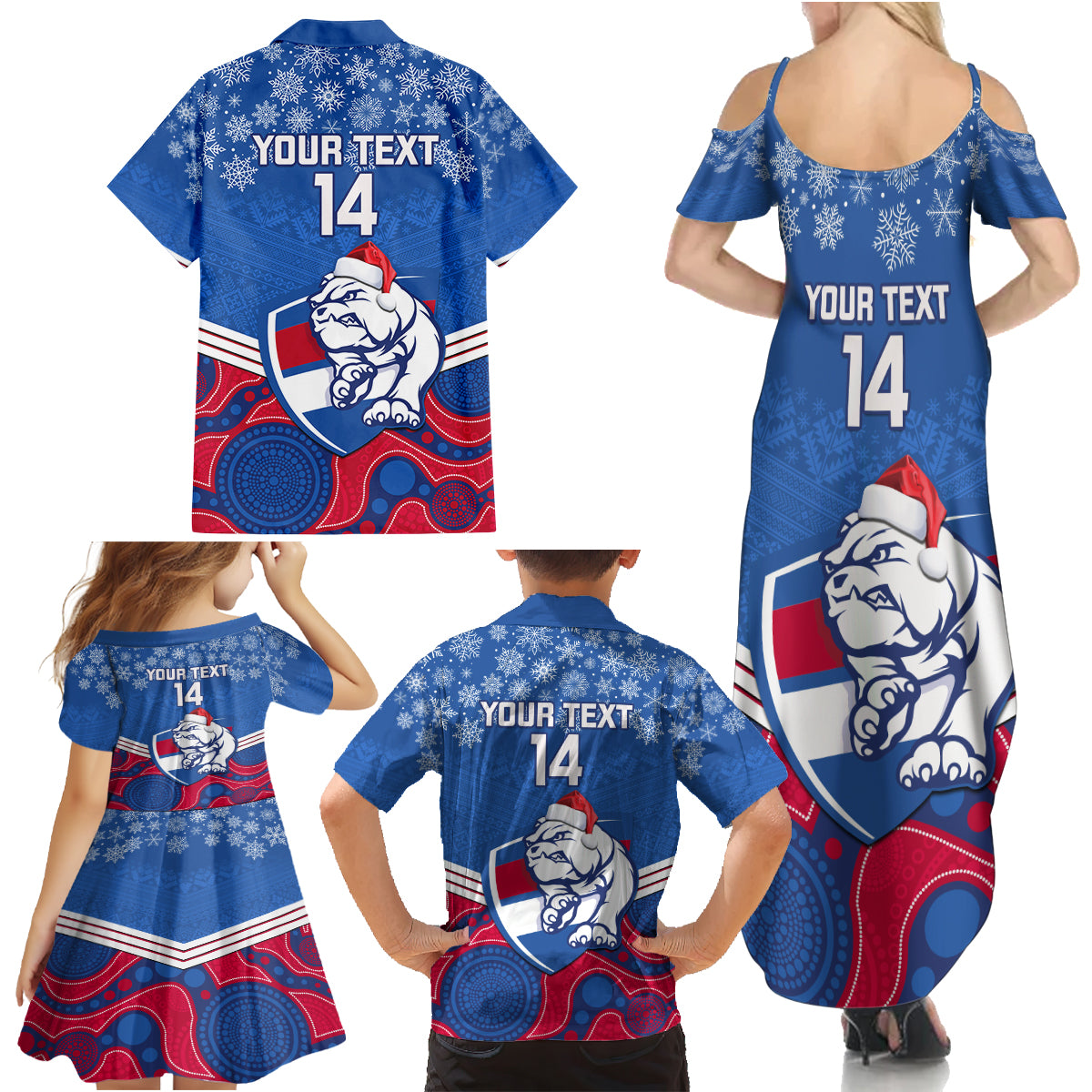 custom-bulldogs-football-christmas-family-matching-summer-maxi-dress-and-hawaiian-shirt-merry-xmas-2023-mix-aboriginal-art